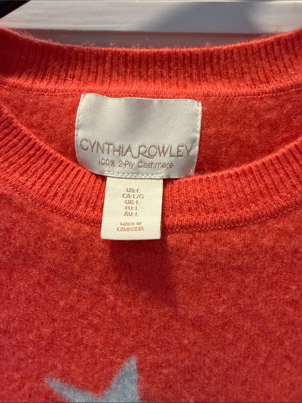 Cynthia Rowley Cashmere Crewneck Sweater Sz L - Picture 2 of 3
